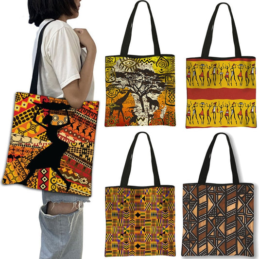 African Traditional Print Tote - Multiple Designs!