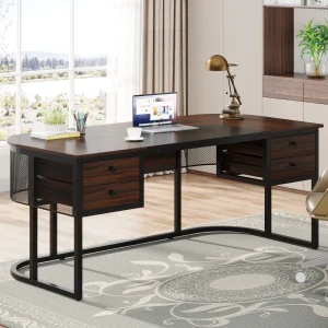 Large Office/Computer Desk with 4 Drawers