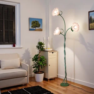 Retro 3-Head Flower Floor Lamp,
