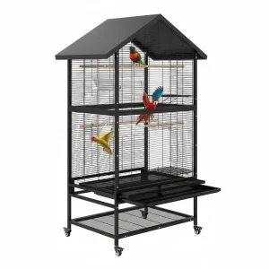 Large Bird Cage with Stand & Wheels